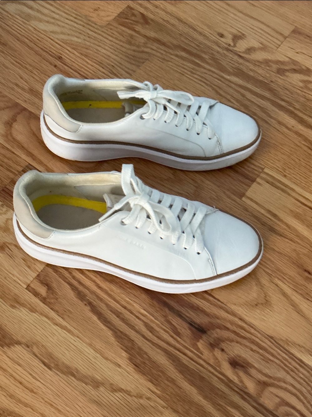 Cole Haan White Leather Low-Top Sneakers